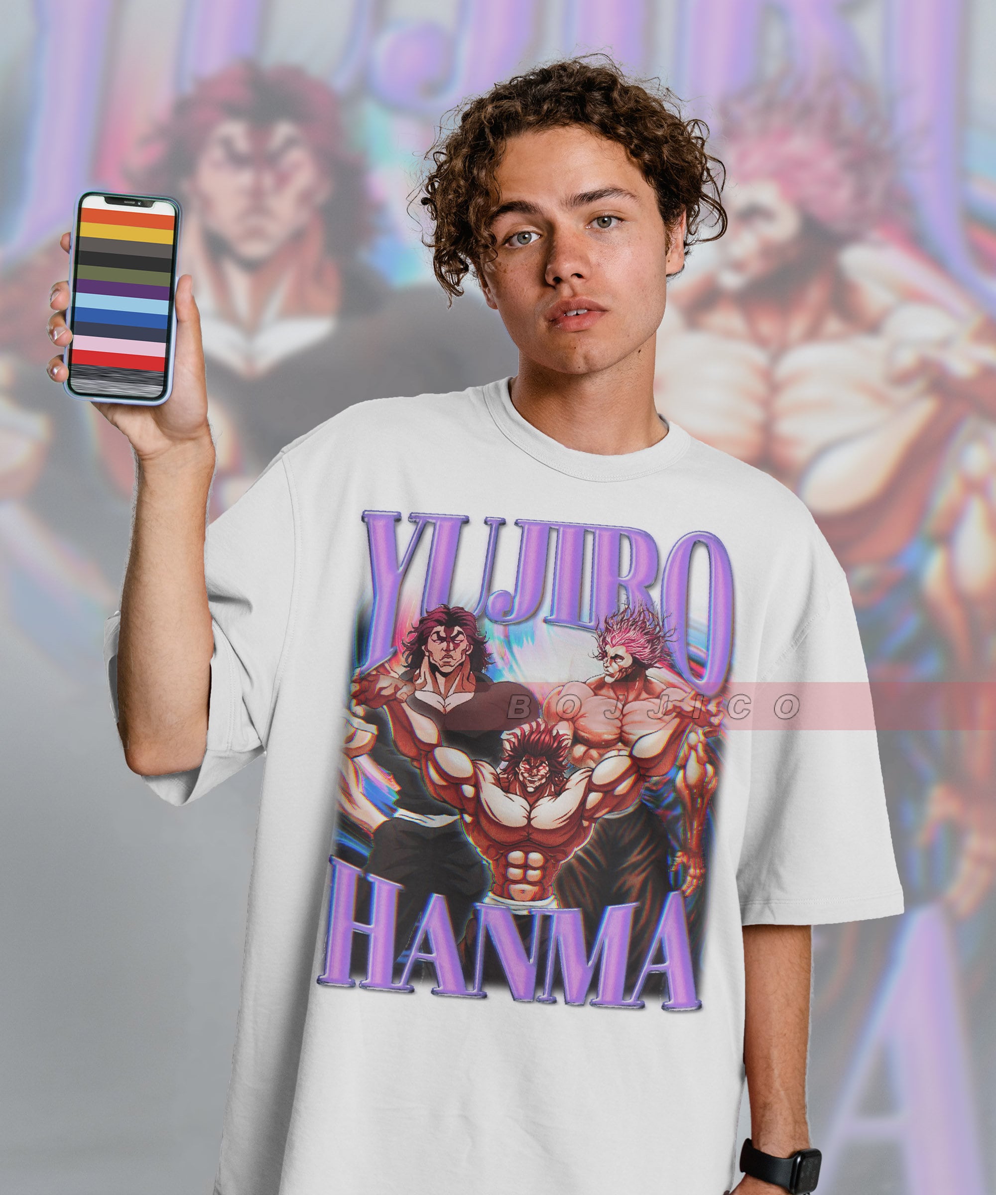 Yujiro Hanma Shirt Baki Hanma Series Anime T Shirt Baki The Grappler