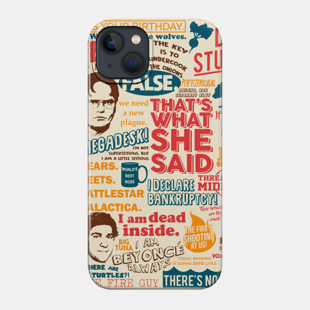The Office Quotes Colors - The Office - Phone Case