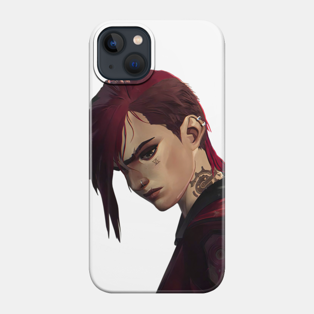 Vi In The Oil And Water "break Up" Scene - Arcane (choose Your Background Color) - Vi Arcane - Phone Case