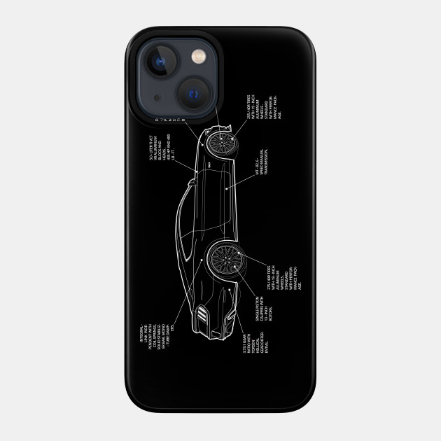 S550 Mustang Gt Line Art. - Mustang - Phone Case
