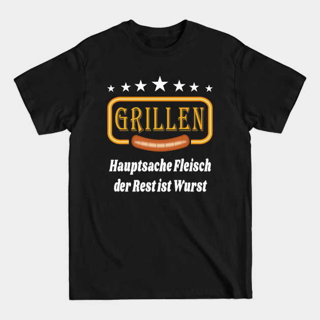 T-Shirt Uomo Divertente 'Bratwurst Turingia' Con Motivi Salsicce - Ruggine - Germania Est