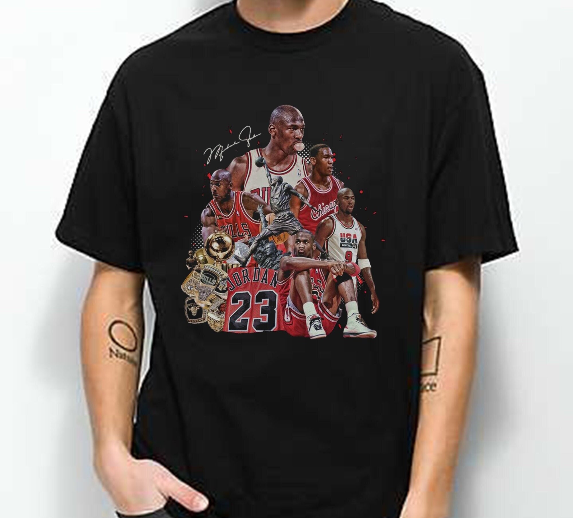 Discover Michael Jordan マイケル・ジョーダン メンズ レディース Tシャツ マイケルジョーダン Championship バスケットボール 選手 Vintage 90s