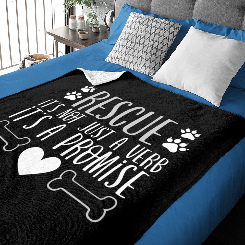 Animal Rescue Gift Not Just A Verb It's A Promise Baby Blankets