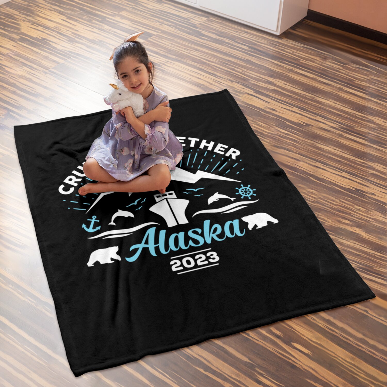 Alaska Cruise 2023 Family Friends Group Travel Matching Baby Blankets