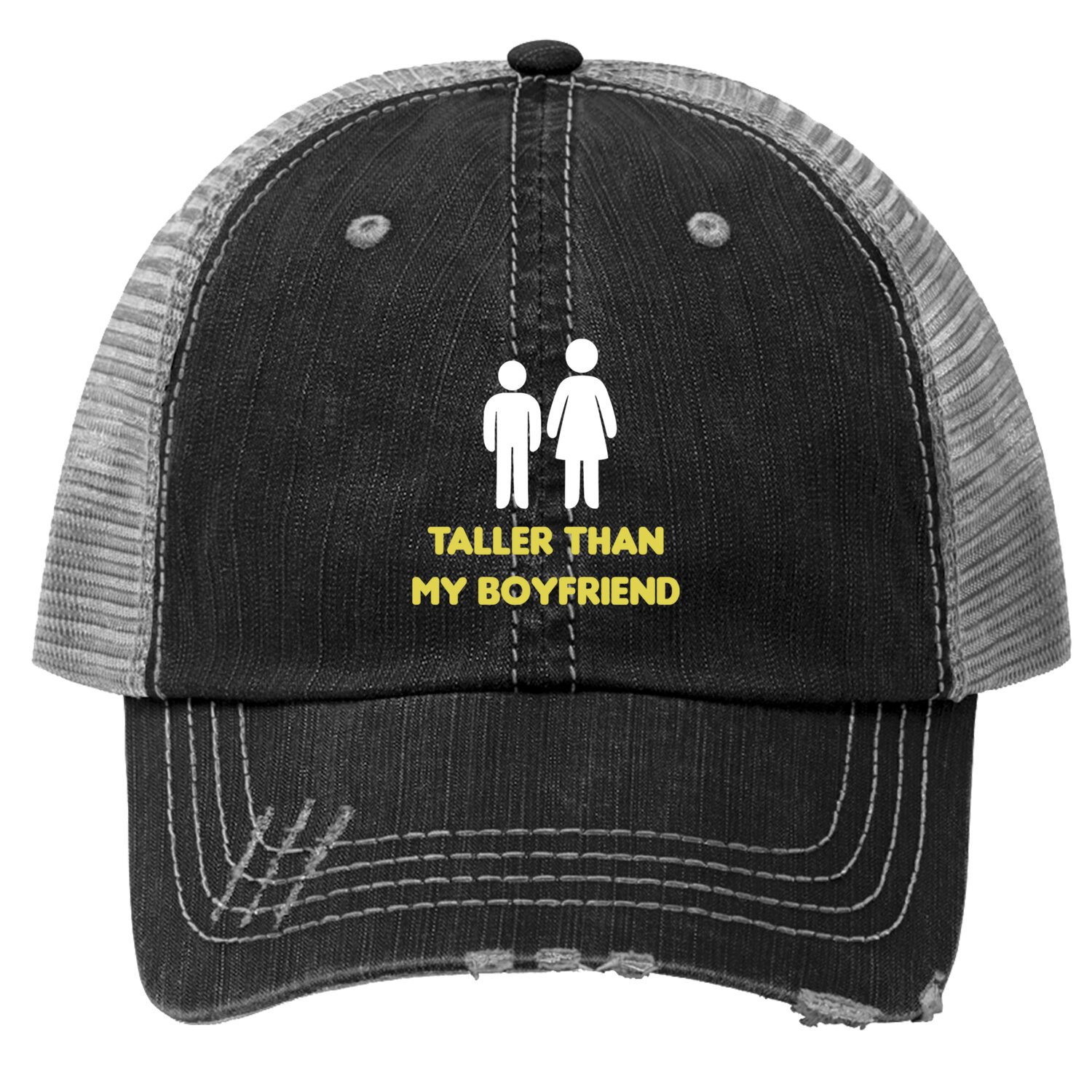 Tall Girlfriend Taller Than My Boyfriend Proud Fun Trucker Hats ...