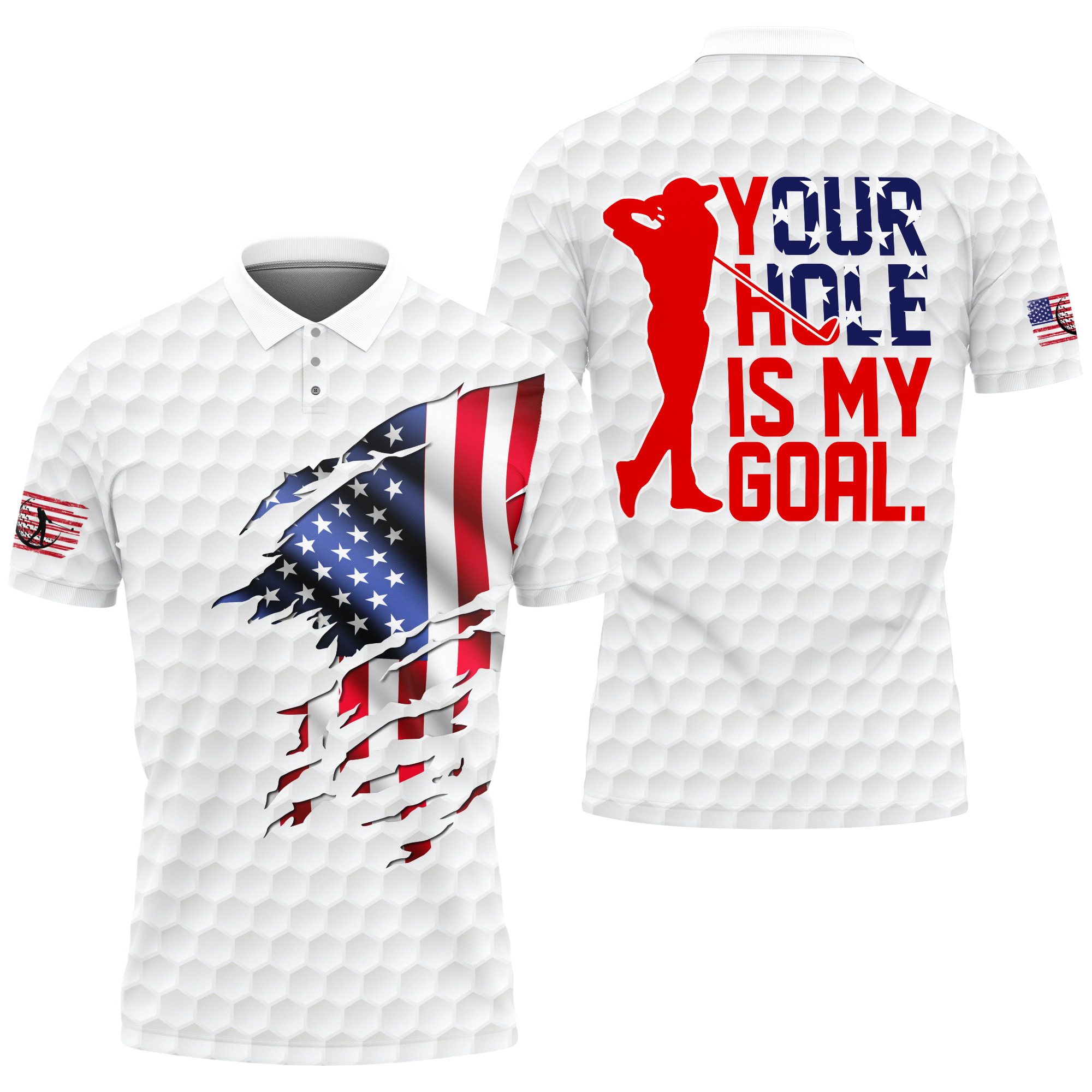 Golfing Your Hole Is My Goal Golfer Golf Polo Shirt
