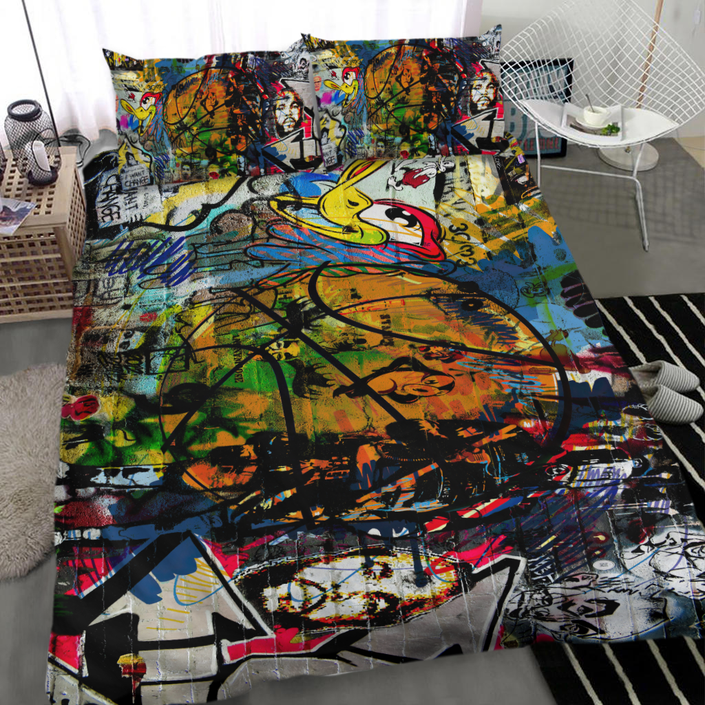 Basketball Graffiti Bedding Set