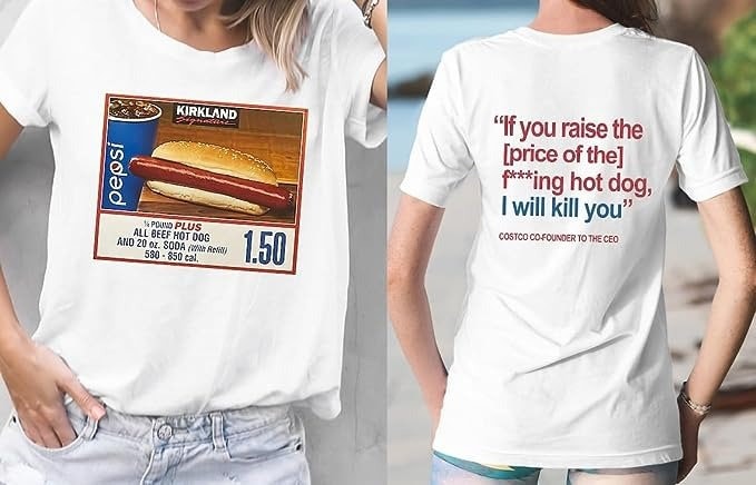 Costco Hot Dog Shirt, Keep Hot Dogs 1 50 Funny Tee Shirt - Reallgraphics