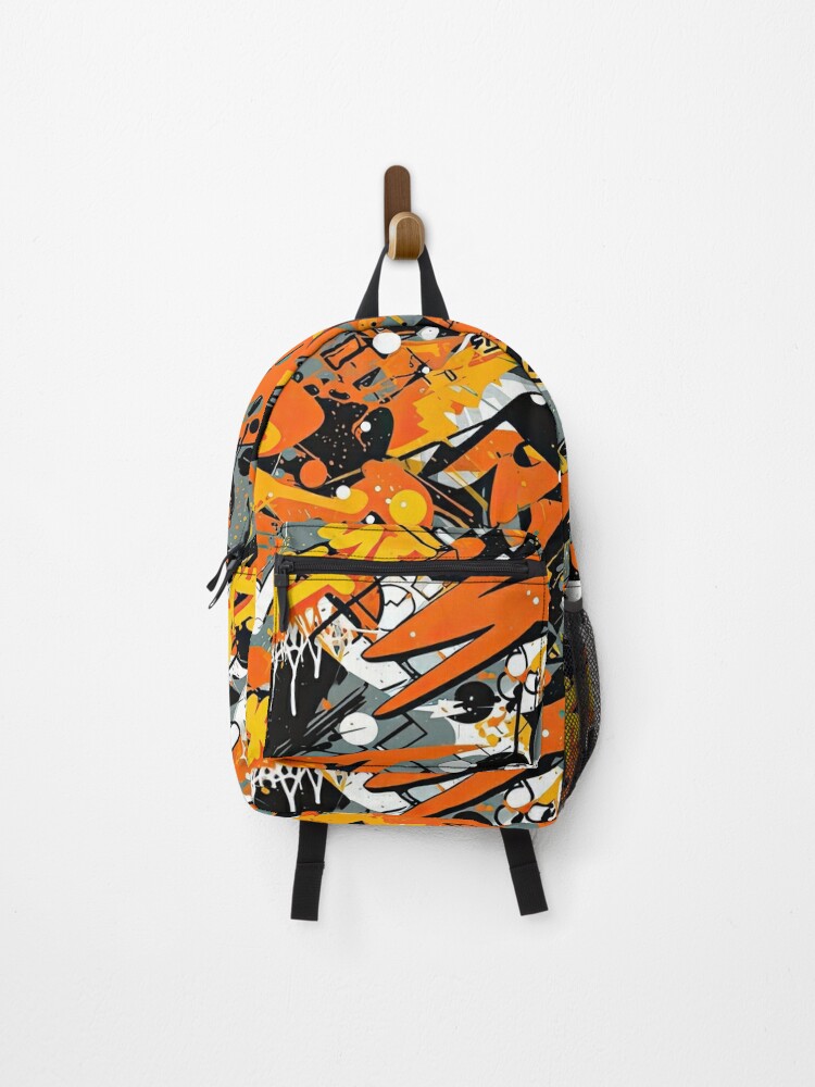 Toxic Urban Graffiti Seamless Pattern In Orange, Black, White, And Grey ...