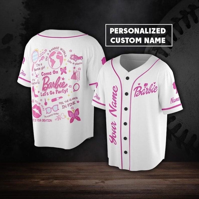 Personalized Barbie Baseball Jersey