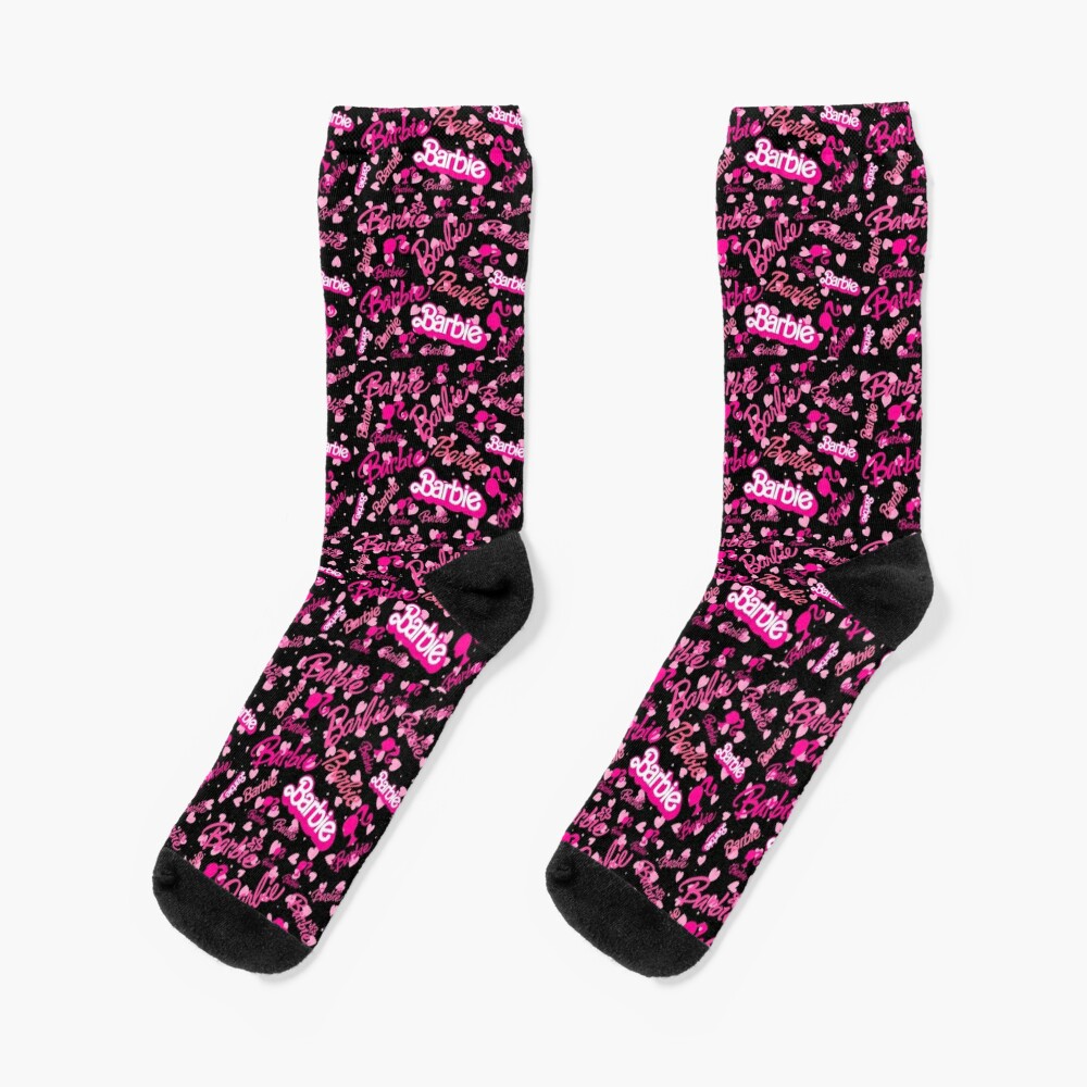 Lot De 3 Chaussettes Barbie En Coton Pour Filles - Taille 23-26, Motif Cheville, Couleur Grise