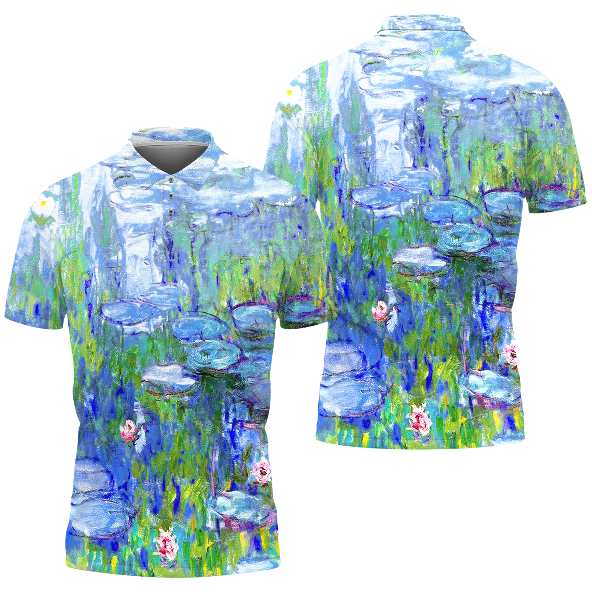 Water Lilies Monet Nympheas Polo Shirt