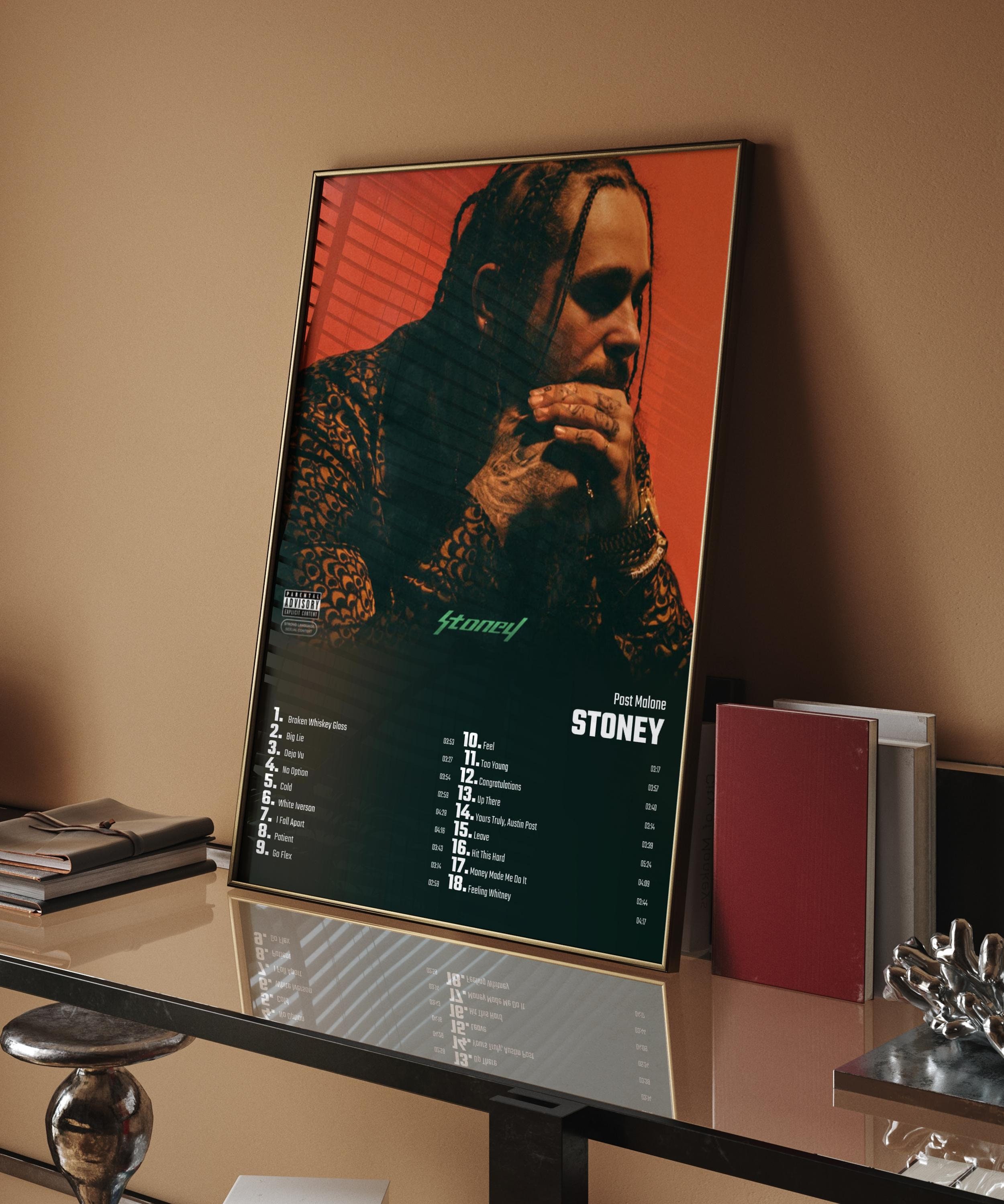 Post Malone - Stoney Album Cover Poster Designed & Sold By Monkey