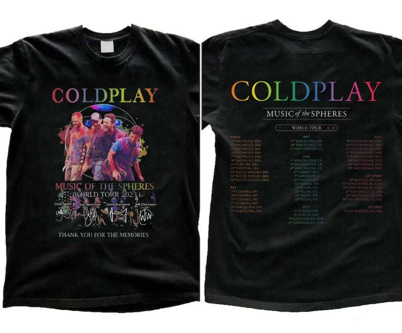 COLDPLAY コールドプレイ コンサート バンド ファンシャツ メンズ