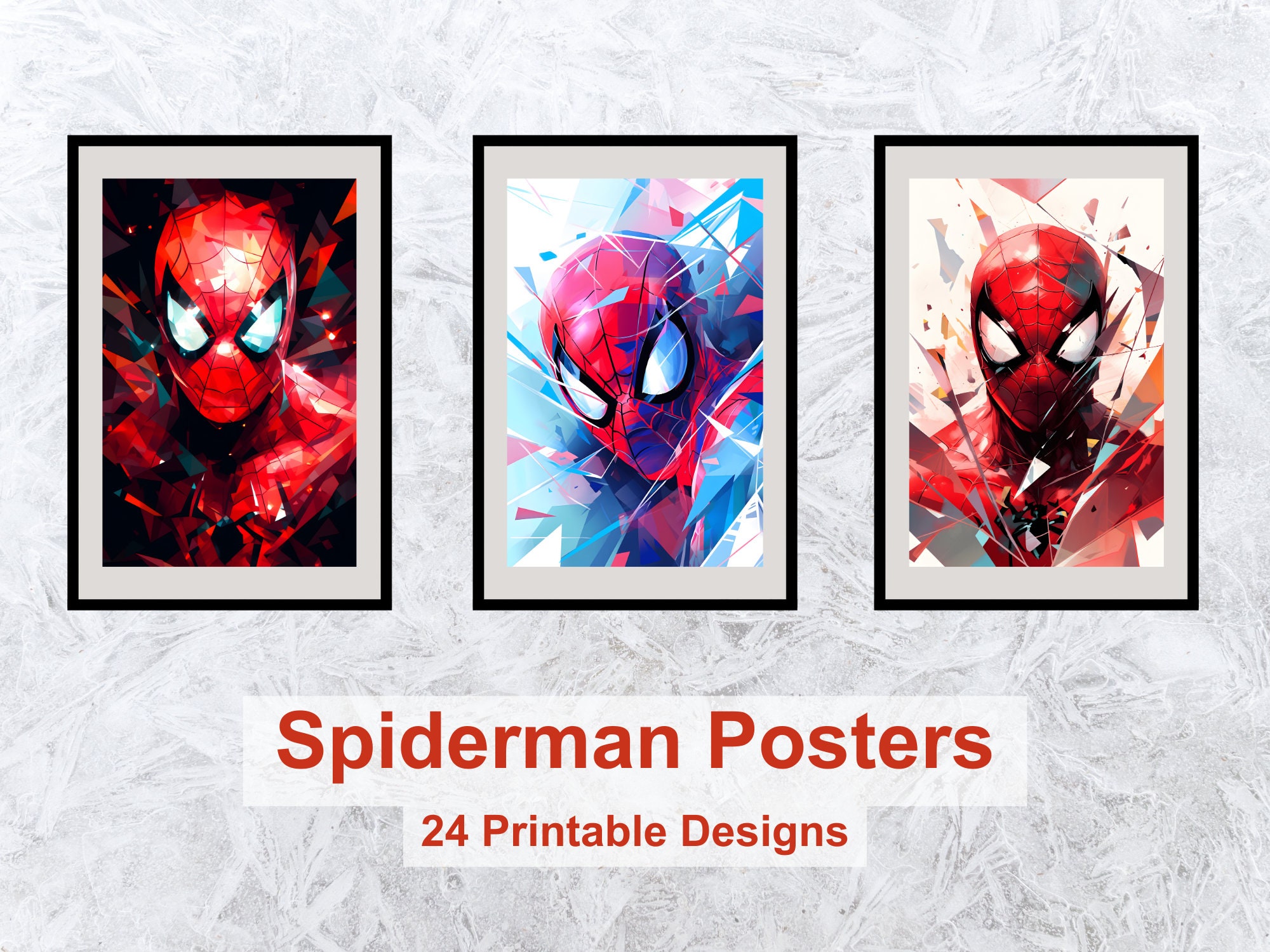 24 Printable Spiderman Posters Printable Clip Art Designs, Commercial ...
