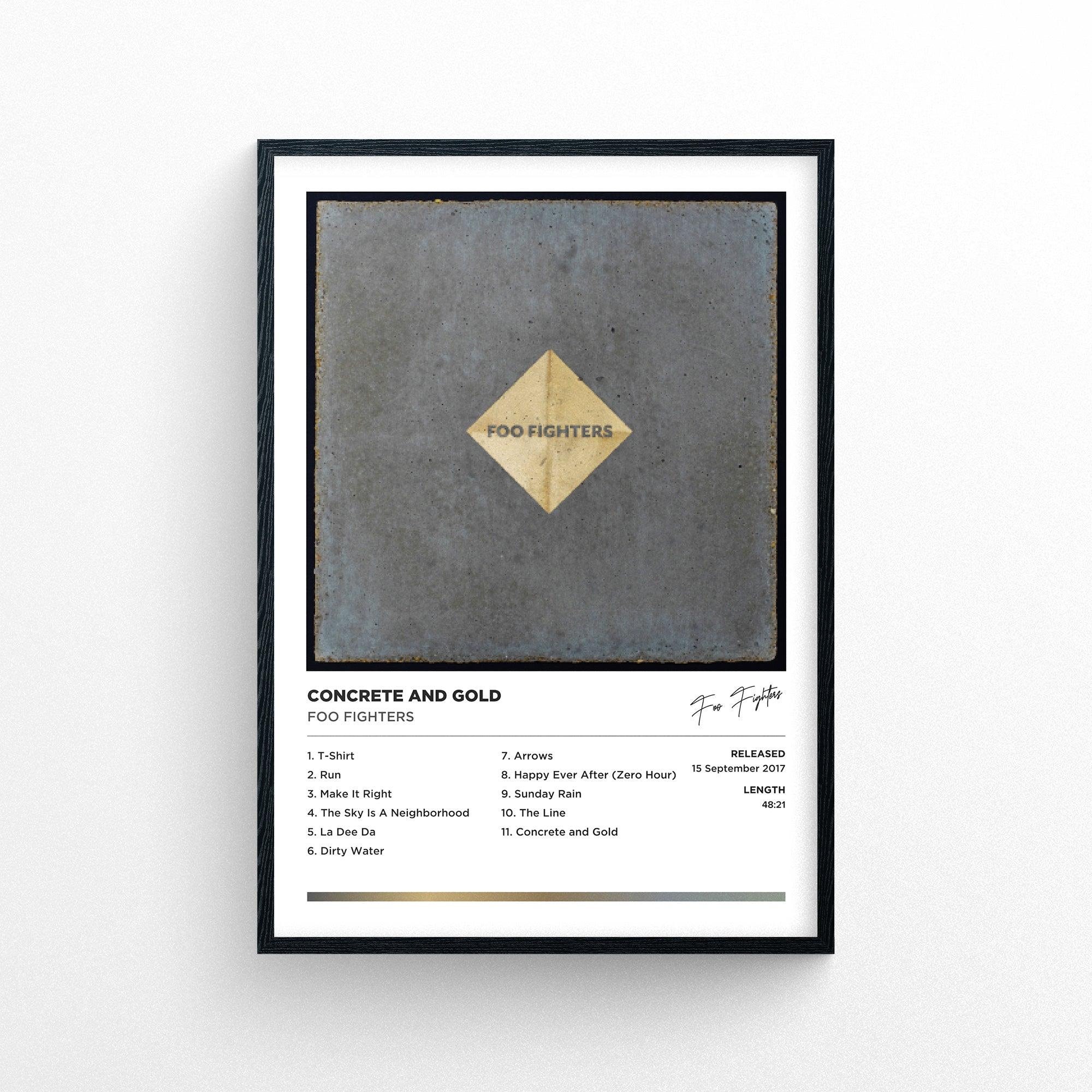 FF Band Fighters Album Cover Poster, Concrete And Gold Album Poster