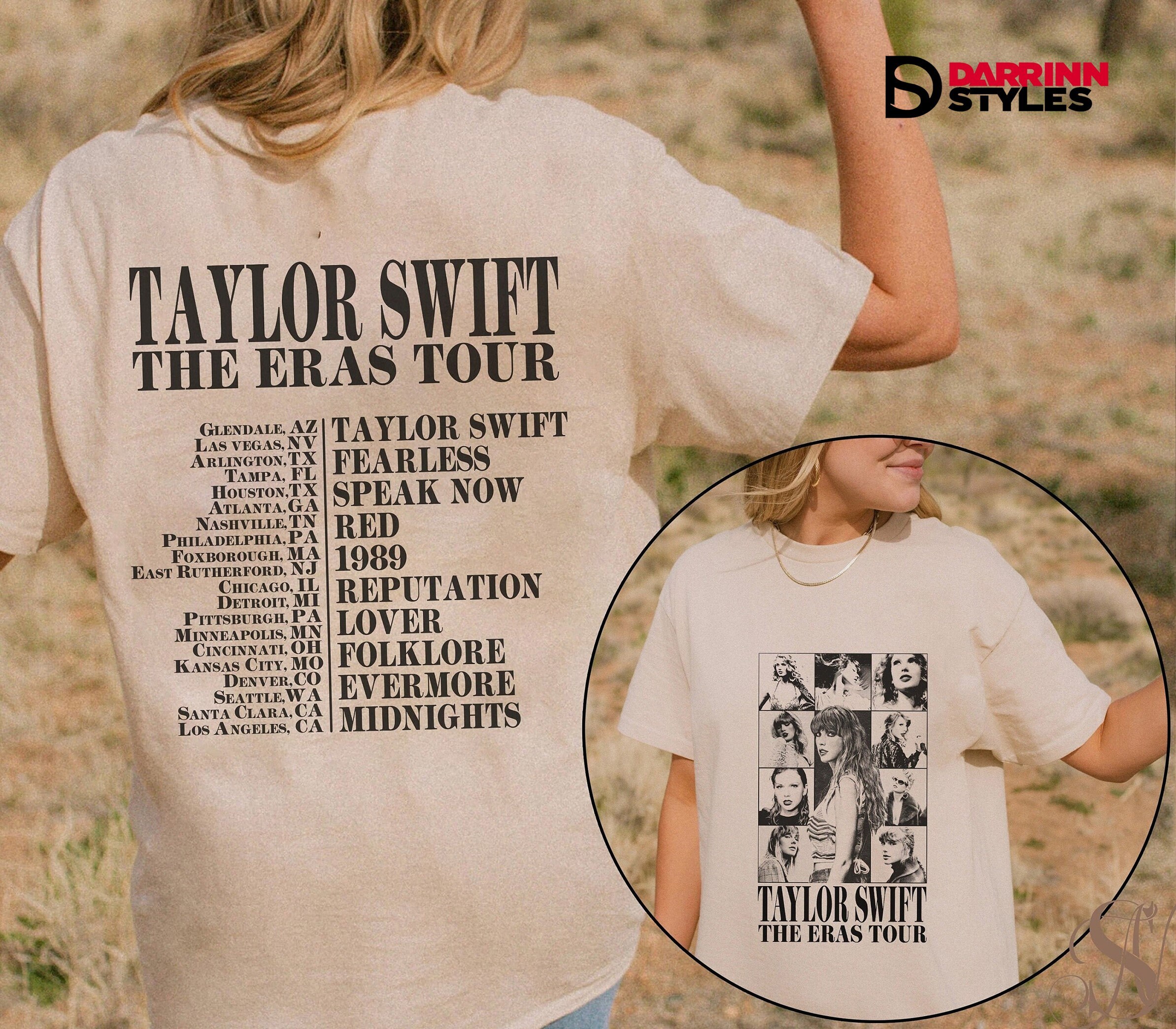 The Eras Tour 2 Side Tshirt, TS The Eras Tour T-Shirt, Eras Tour 2023 ...