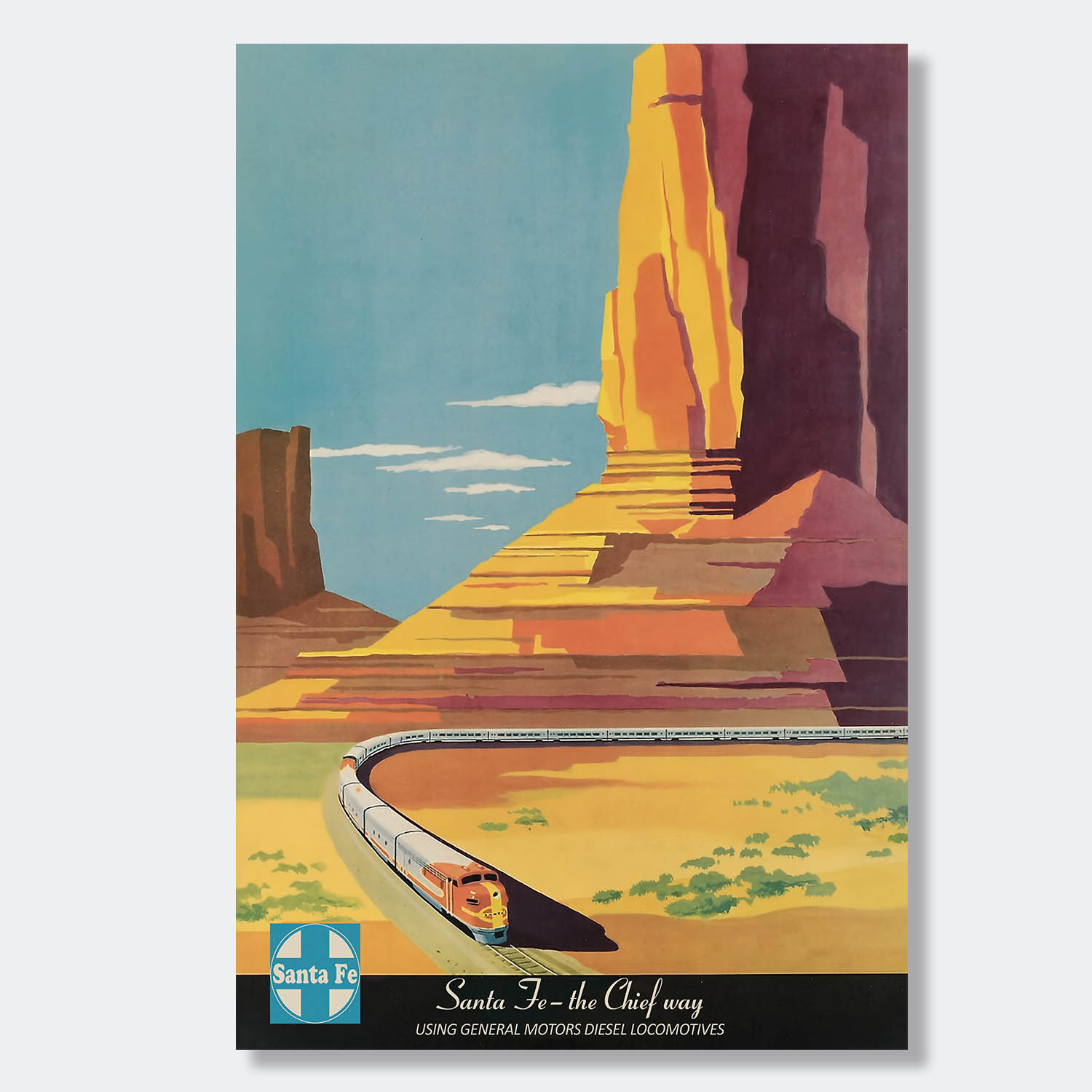 Poster Di Viaggio Vintage Di Santa Fe, New Mexico, Arte Murale In - Foto 9