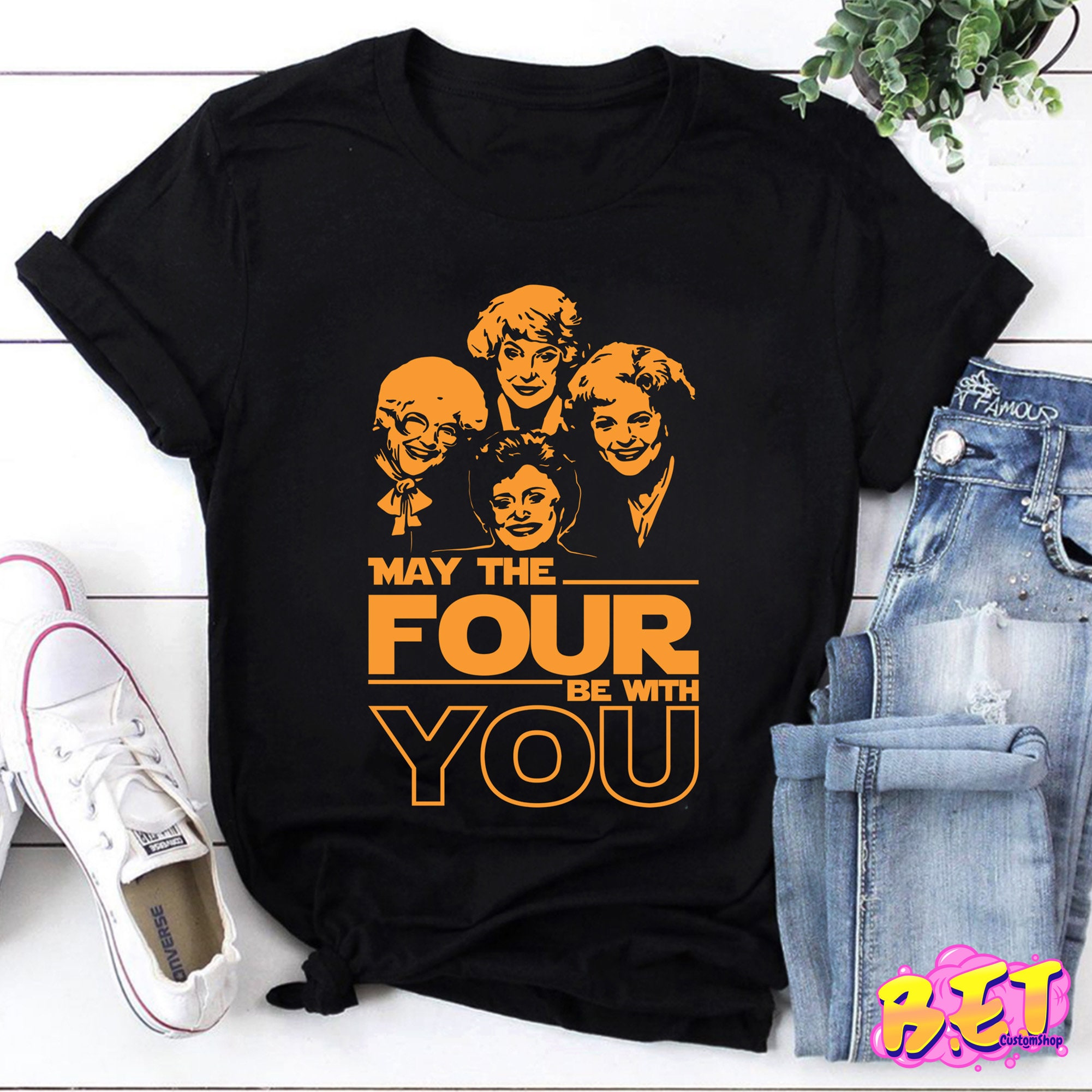 Discover Retro May the 4 Be With You The Stay Golden T-Shirt, Stay Golden Shirt