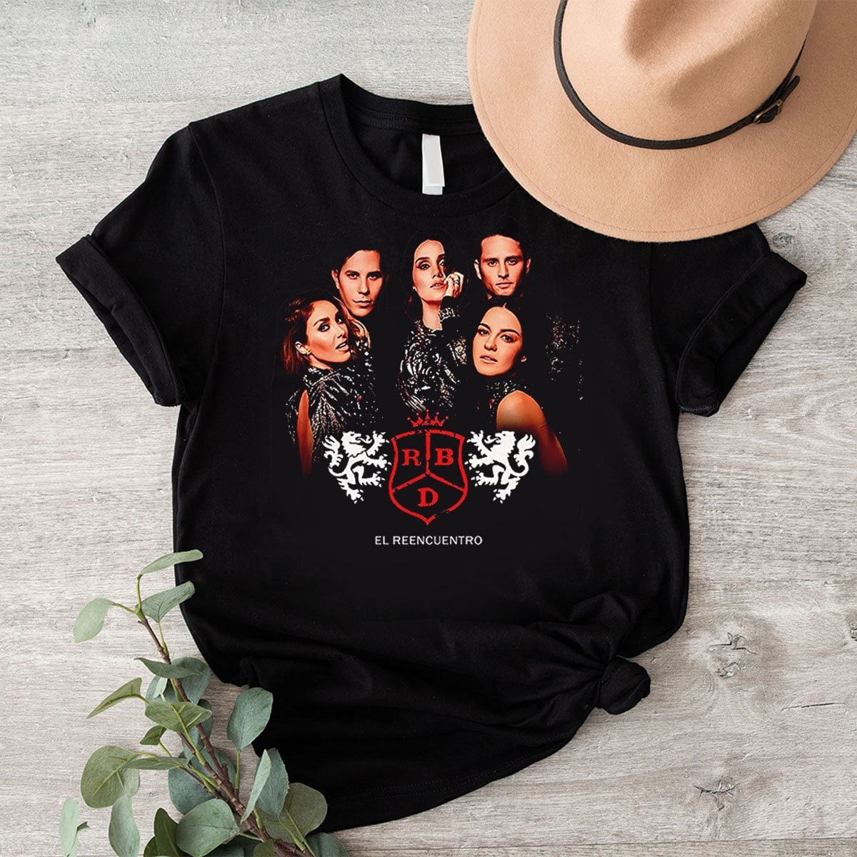 Unisex RBD Rebelde Concert Playera Negra , RBD Tour, Soy Rebelde Black  T-Shirt