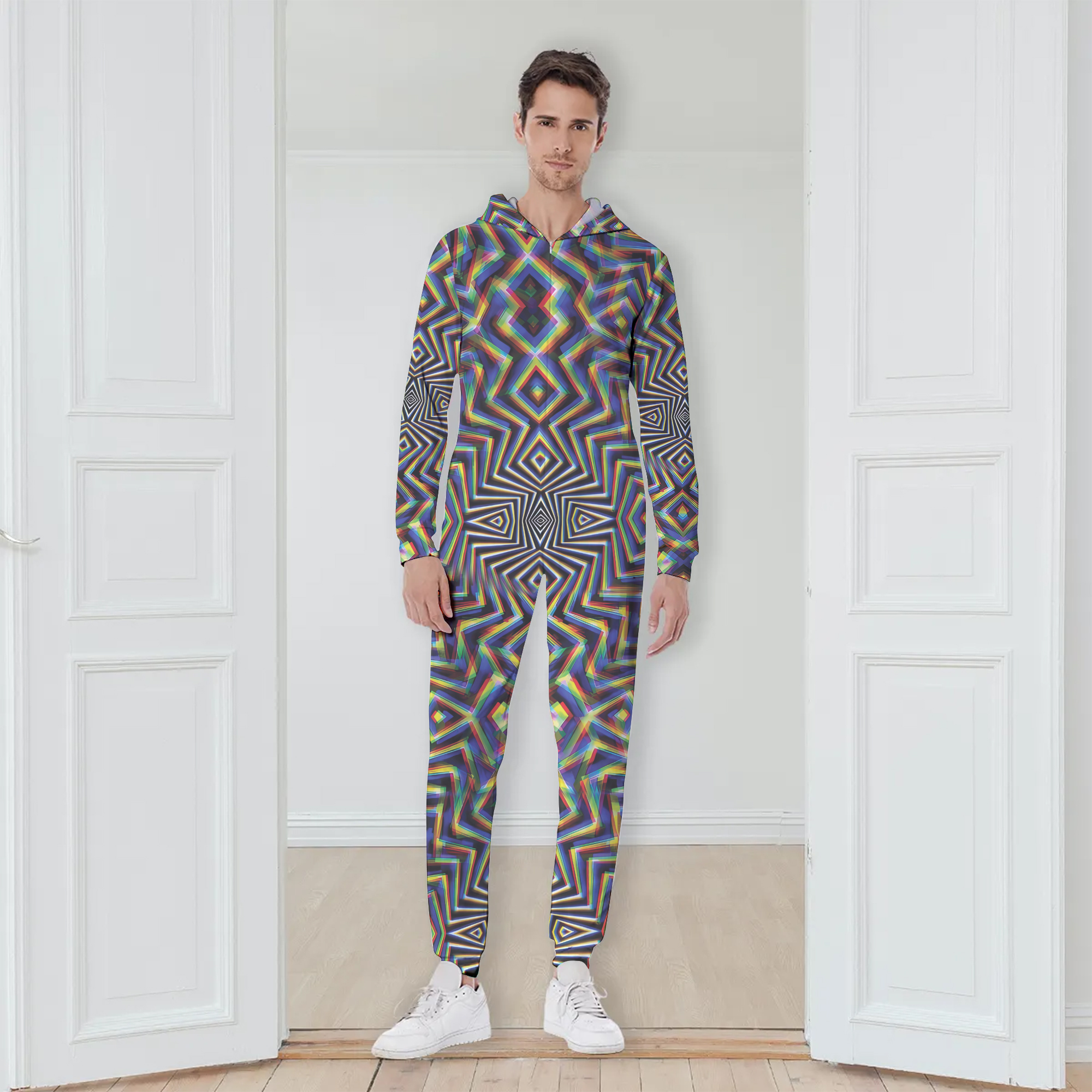 Chromadelic Men's Hooded Jumpsuit