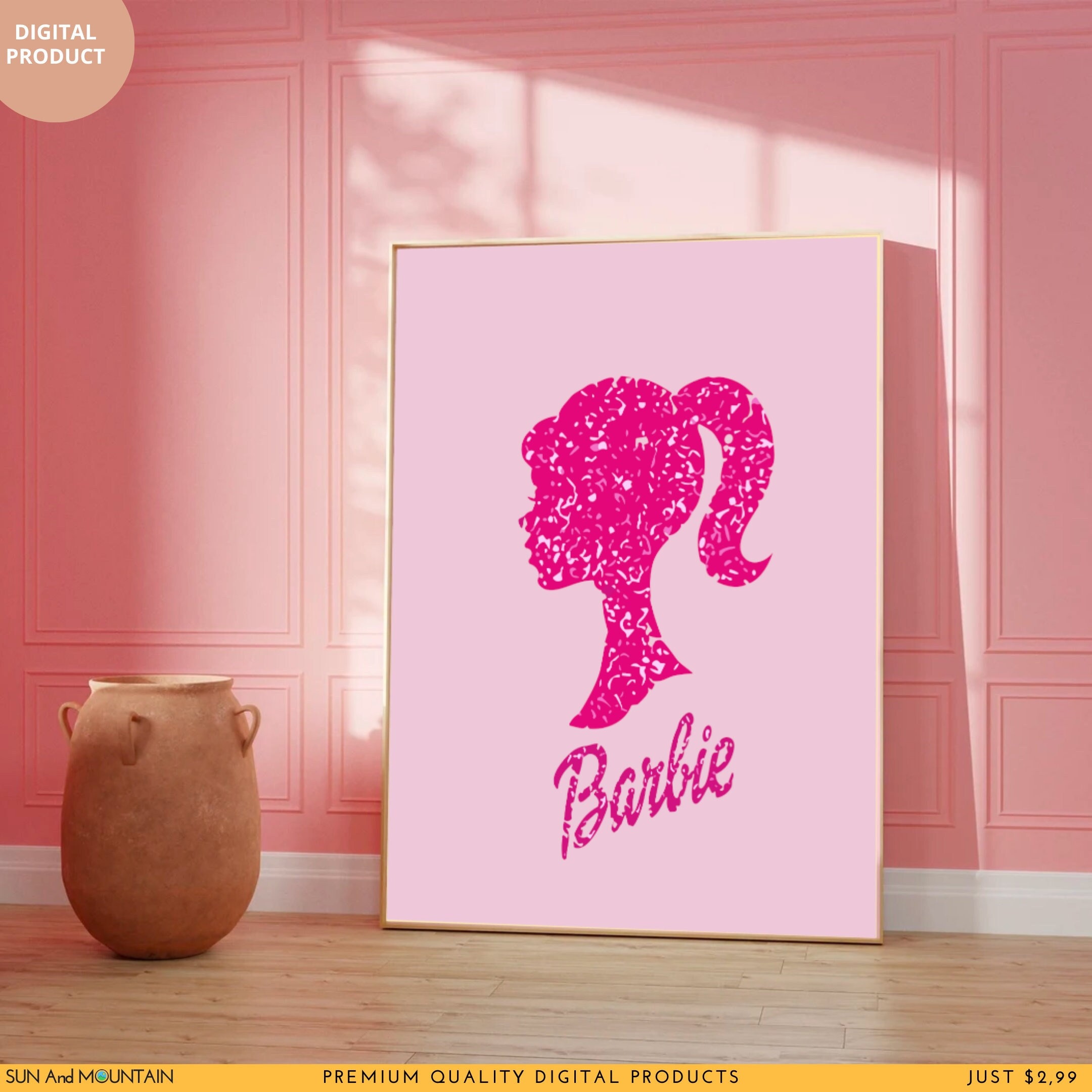 Wall Art | Barbie Doll Art | Retro Poster | Girly Wall Prints | Y2K ...