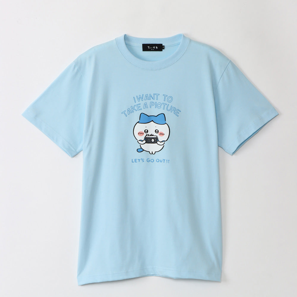 ちいかわらんど ハチワレ 乗れる ライトブルー ちいかわ メンズ レディース Tシャツ うちの猫喋るんです 猫 猫飼いあるある ネコの飼い主 ねこ好き 愛猫家 猫好き 猫の飼い主 ネコ好き ネコ 喋る猫を発見する