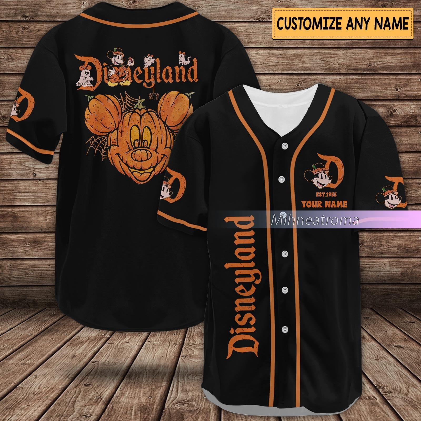 Disneyland Halloween Baseball Jersey Disneyworld Halloween