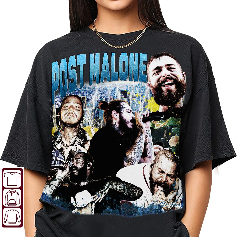 Post Malone 90s Vintage Shirt, Post Malone Bootleg Shirt, Post Malone ...