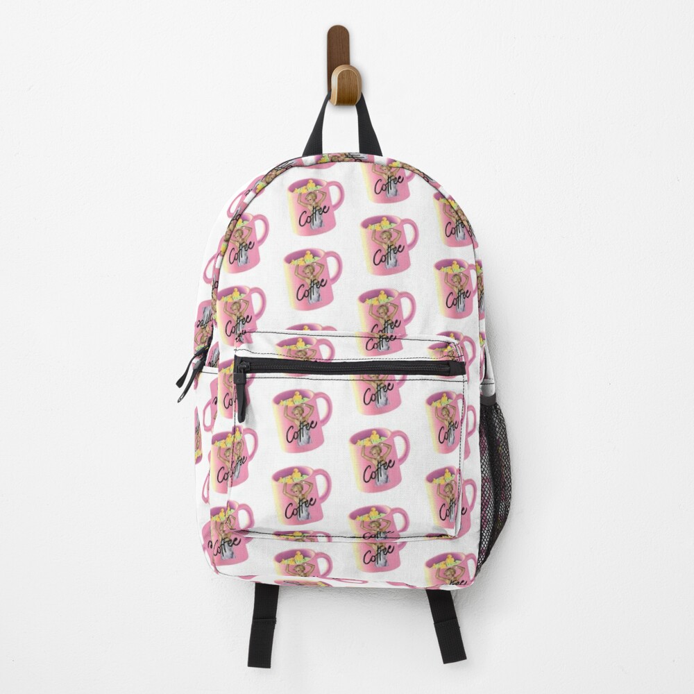 Barbie Pink Cursive Coffee Cute Love With Rubber Ducks Backpack ...