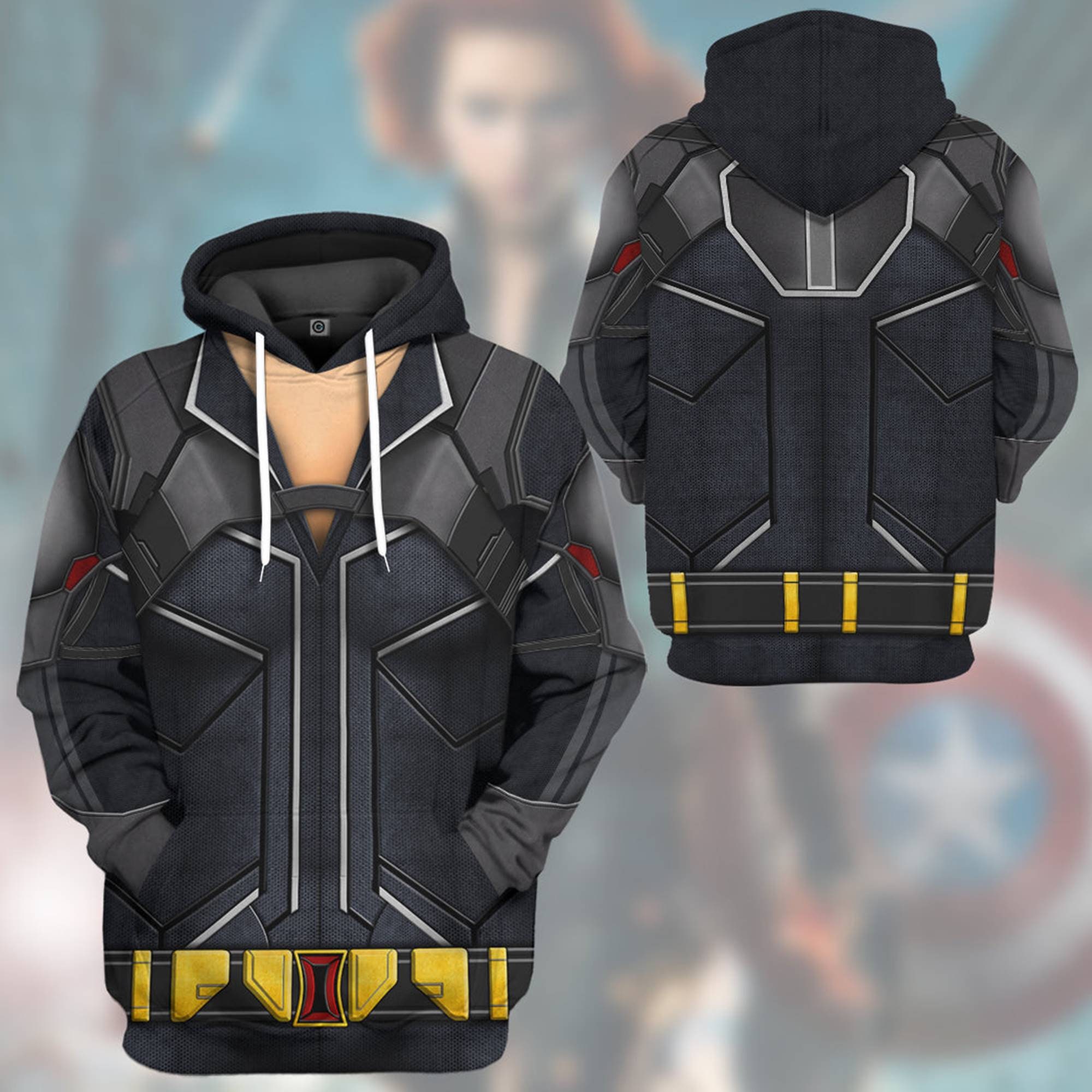Discover Black Widow Full Over Print 3D Hoodie | Black Widow Natasha Romanoff Cosplay