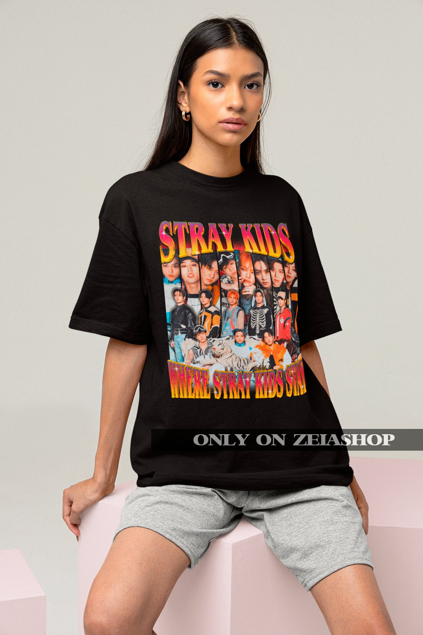 スキズ Stray Kids 스트레이 키즈 SKZ メンズ レディース Tシャツ Kpop