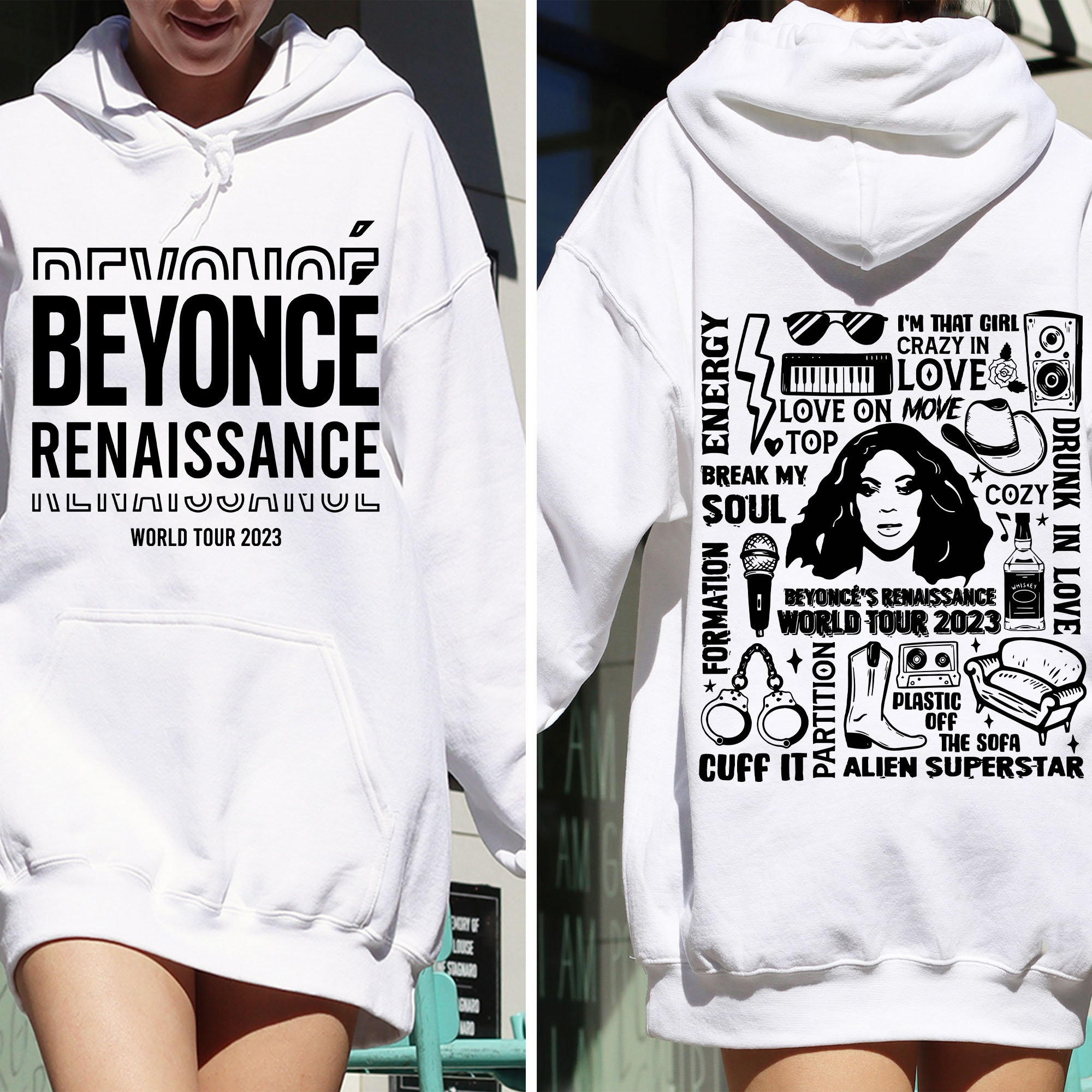 Beyonce Renaissance World Tour 2023 Two-Sided Hoodie, Beyonce World ...