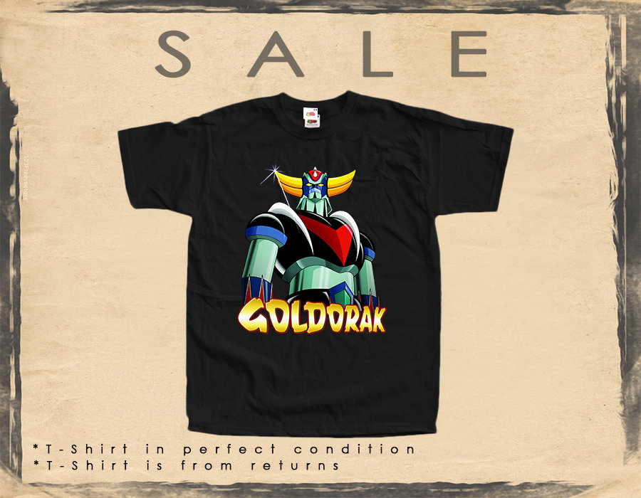 T-Shirt Goldrake Actarus - Maglietta Uomo Duke Fleed Goldorak Robot Anni 80 - Foto 4