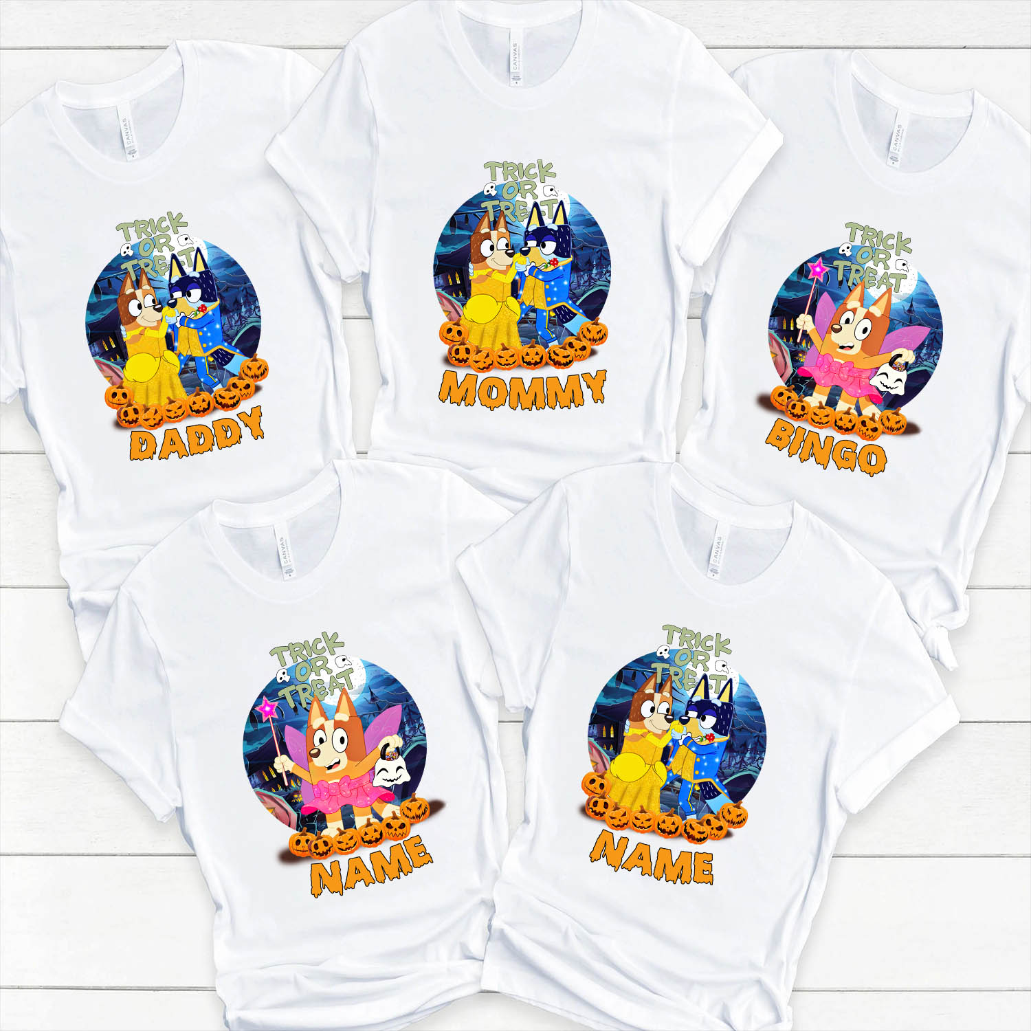 Trick Or Treat Shirts, Blueydad Halloween Family Shirts