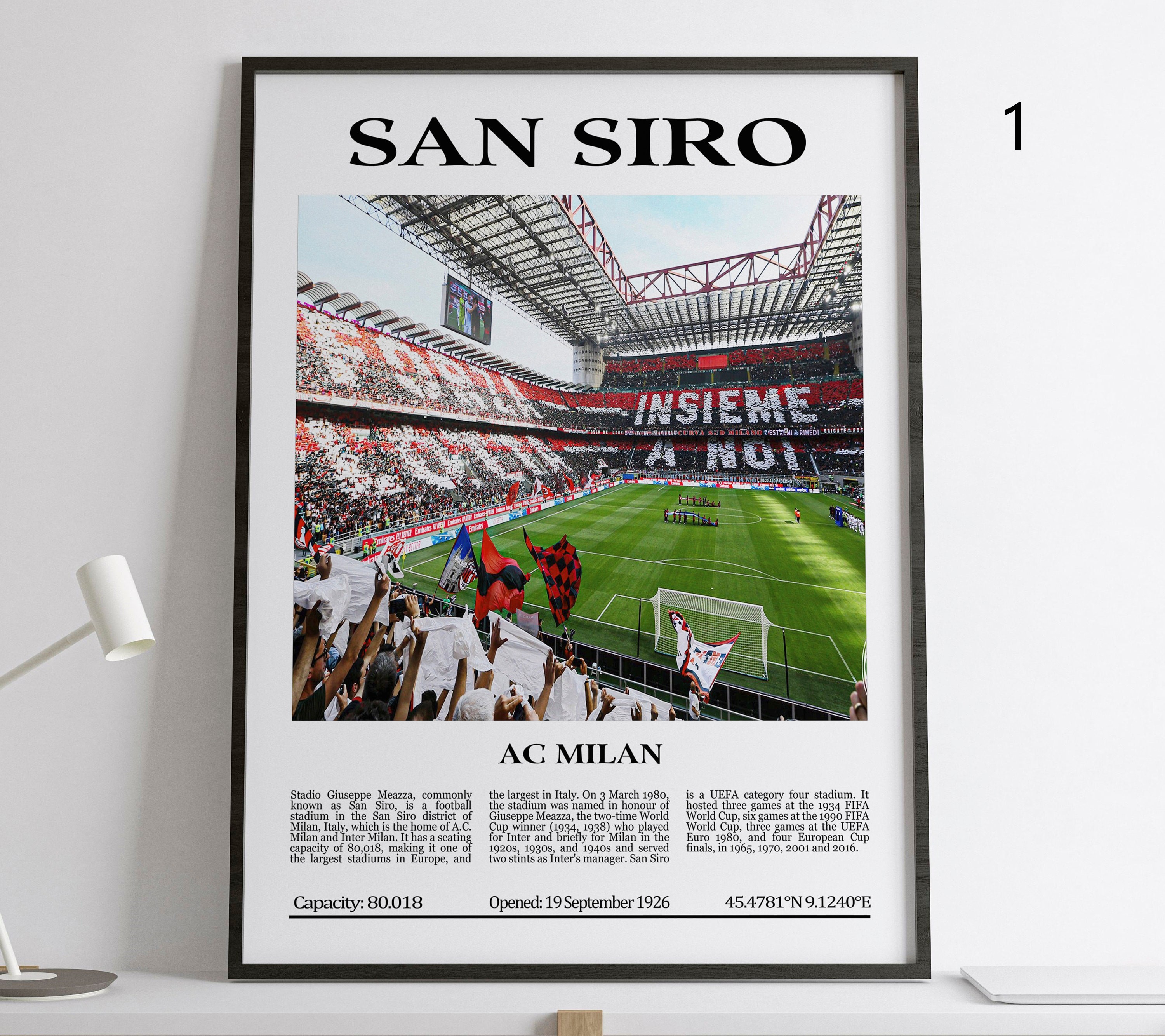 Scopri Poster San Siro Milan - Regalo amanti del calcio