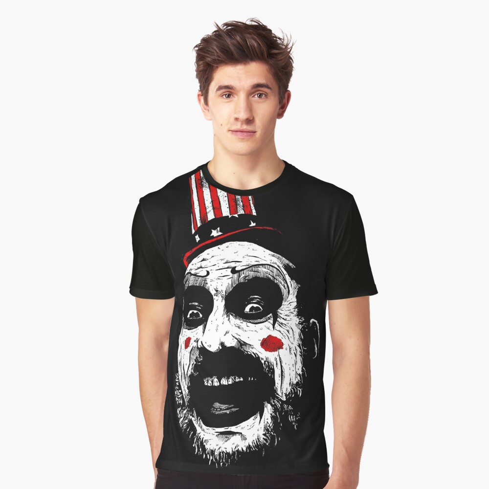 Discover House of 1000 Corpses Captain Spaulding 3D T-Shirt, Horror Movie 3D T-Shirt, Halloween 3D T-Shirt, All Over Print