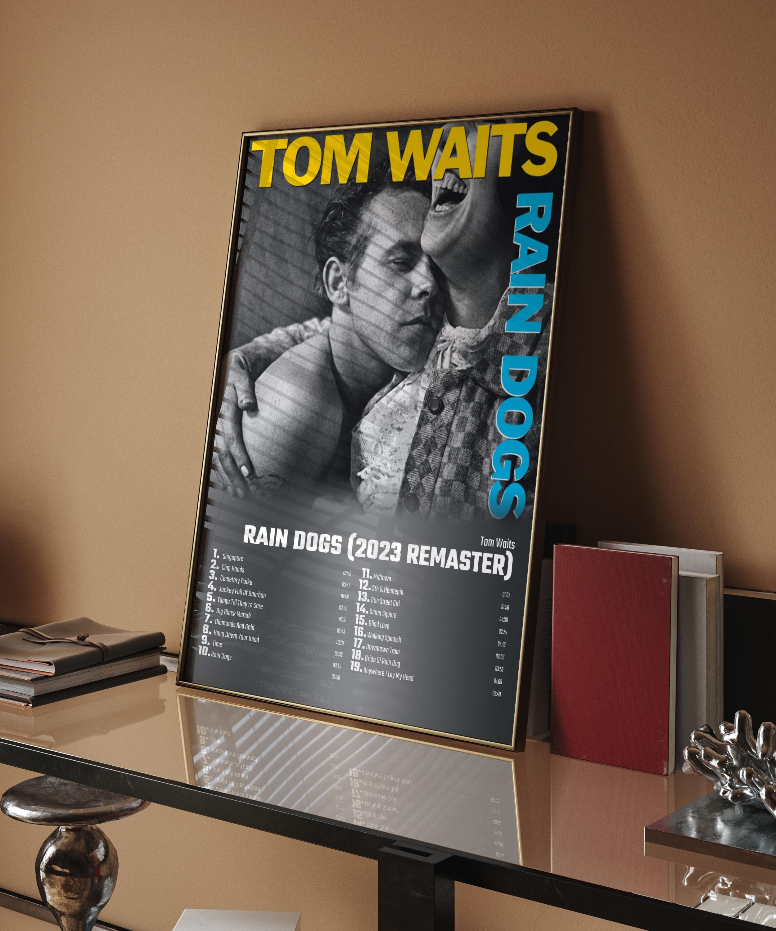 Tom Waits - Rain Dogs 2023 Remaster Album Cover Poster Designed & Sold ...