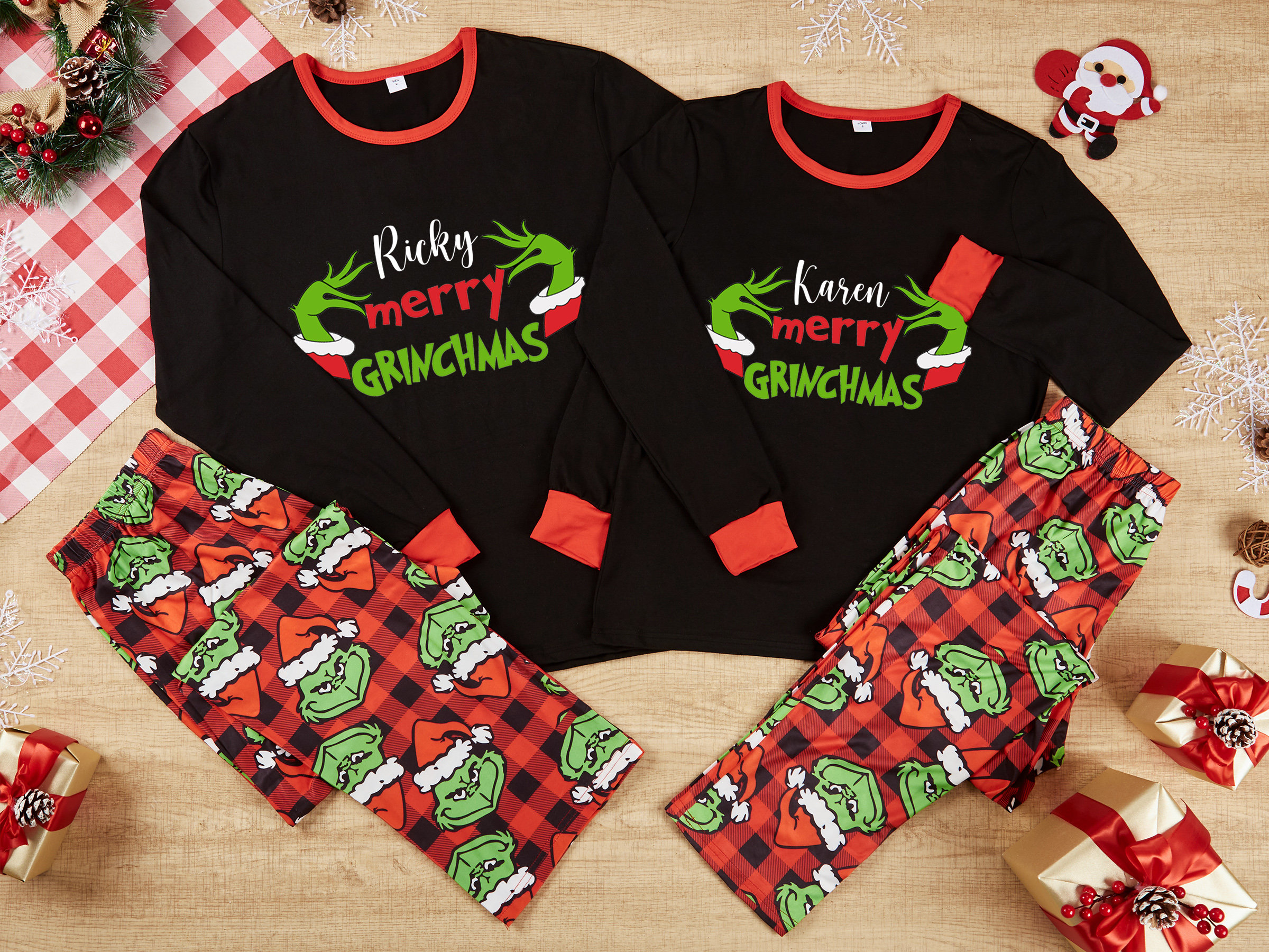 Personalized Family Pajamas, Family Matching Pjs, Xmas Gifts