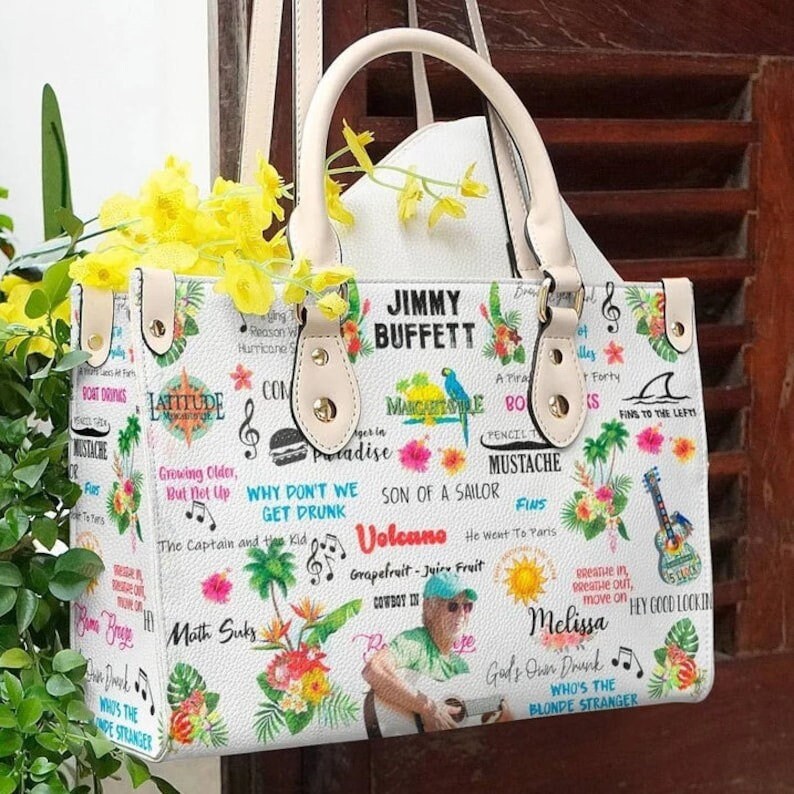 Jimmy Buffett Handbag, Music Leather Bags, Jimmy Buffett Women
