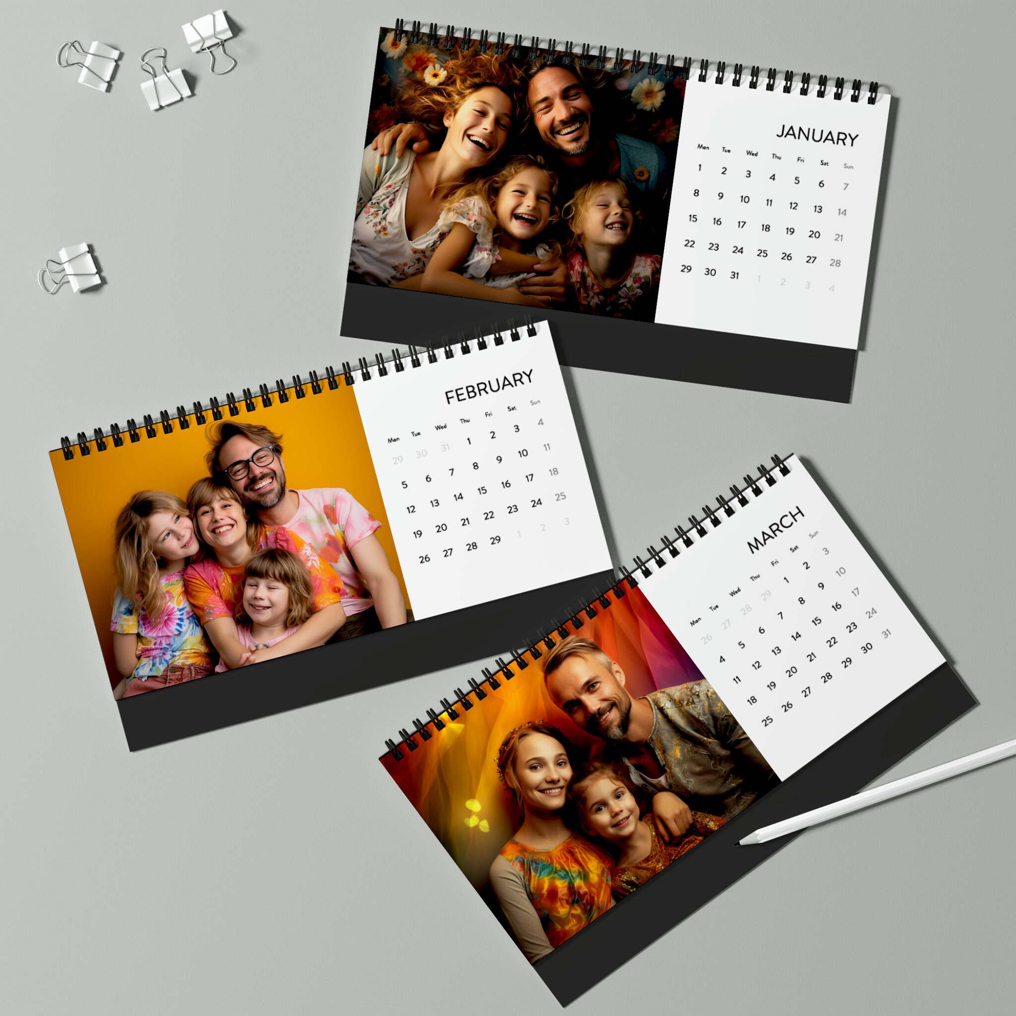 Custom 2025 Desk Calendar, Personalized Calendar