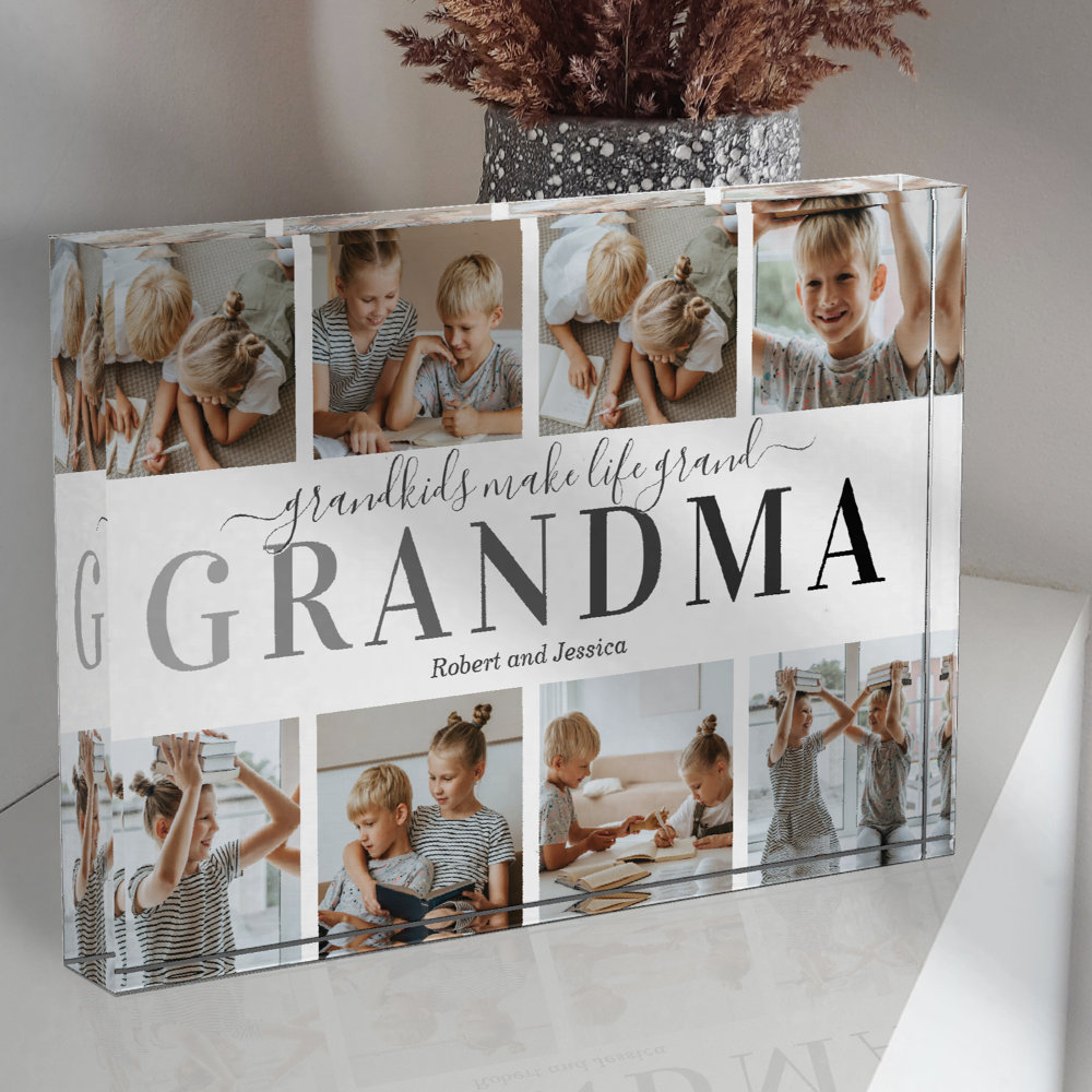 Custom Grandma Grandchildren Photo Block