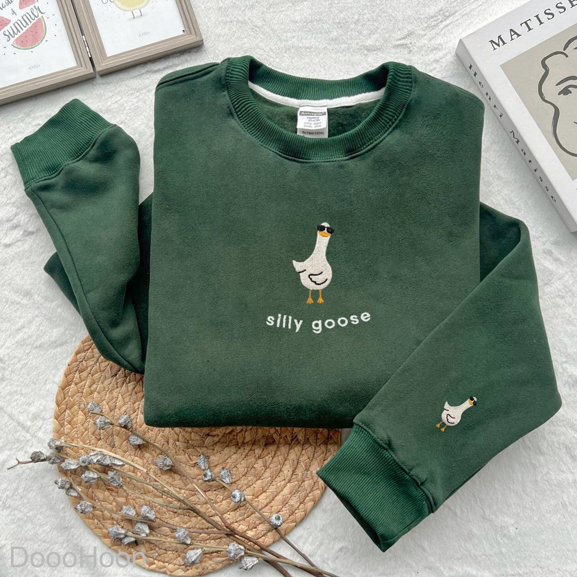 Embroidered Cool Silly Goose Sweatshirt