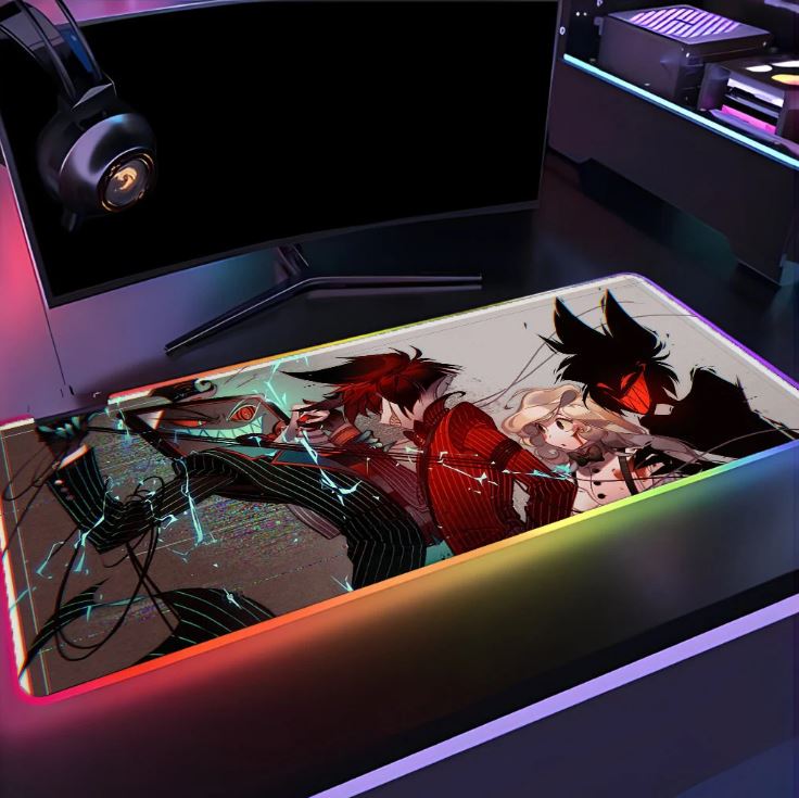 Hazbin Hotel Led Rgb Mouse Pad, Movie Decor