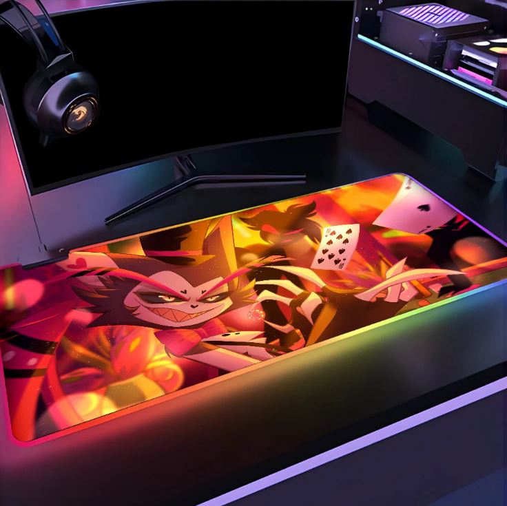 Hazbin Hotel Led Rgb Mouse Pad, Movie Decor