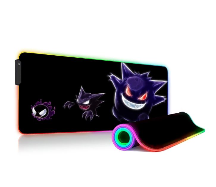 Pkm Gengar Led Rgb Mouse Pad, Anime Decor