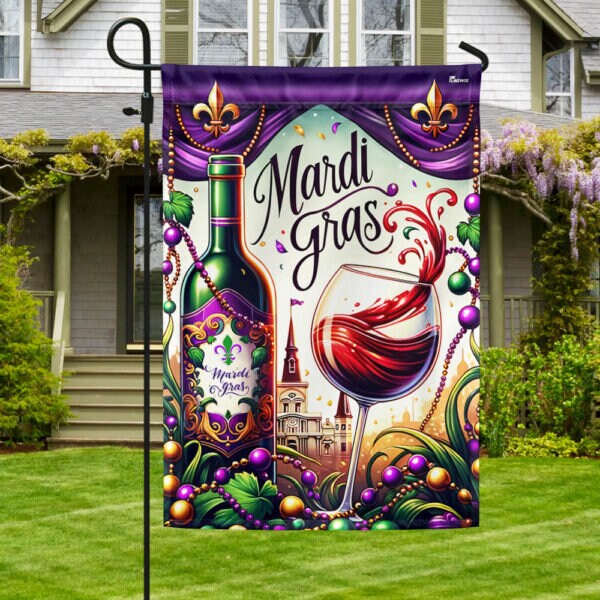 Happy Mardi Gras Garden Flag, Mardi Gras