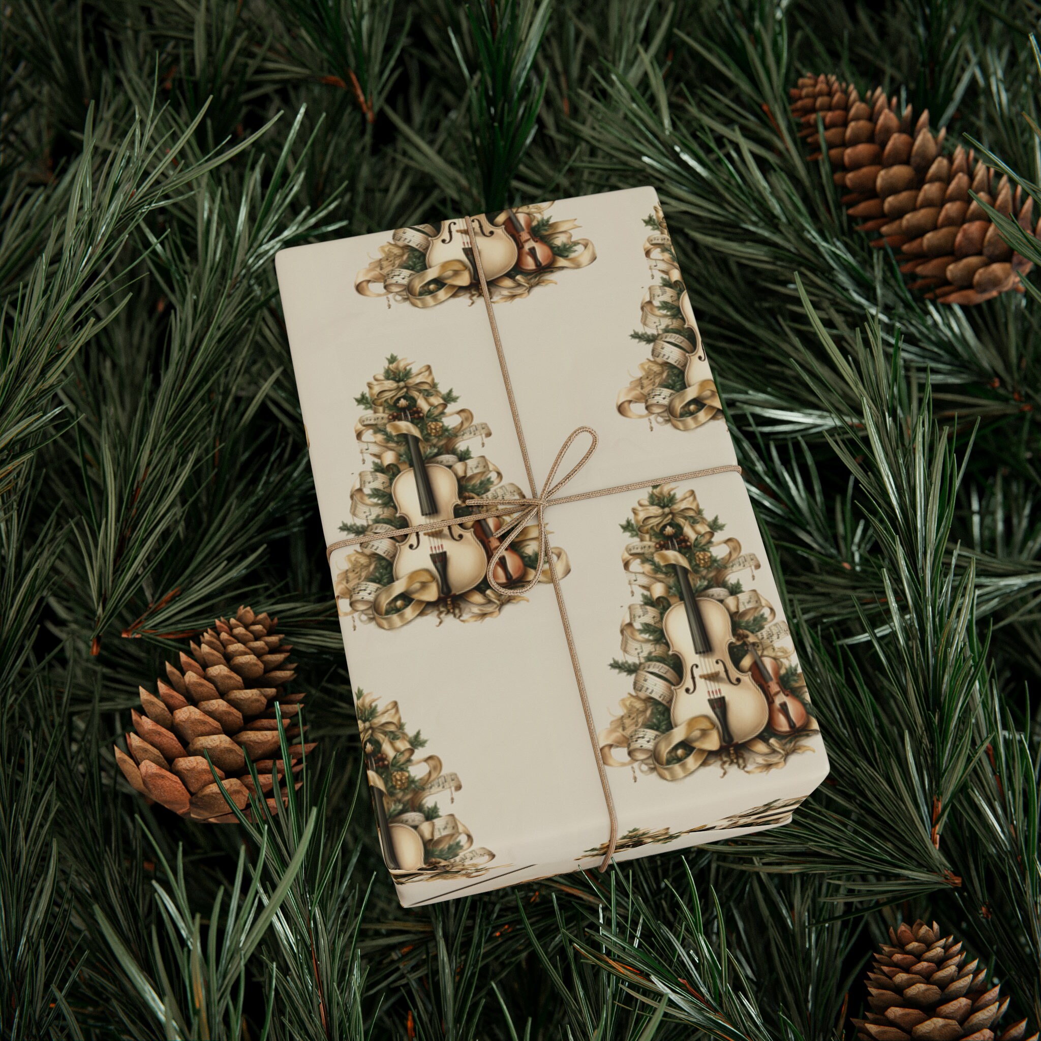 Violin Wrapping Paper, Christmas Gift Wrap, Music Wrapping Paper