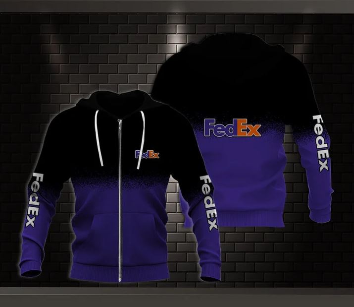 Fedex Hoodie, Fedex Ground 3d Printed Zip Hoodie