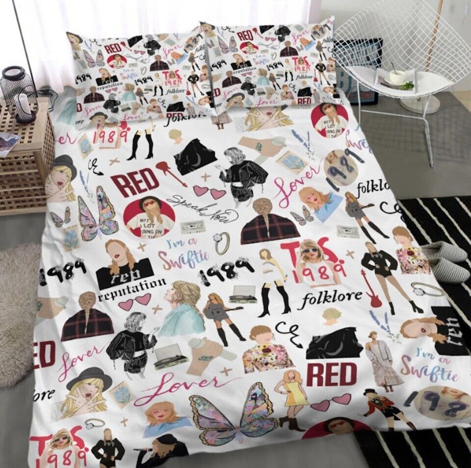 Taylorr Swifts Erass Tourr Version Bedding Set